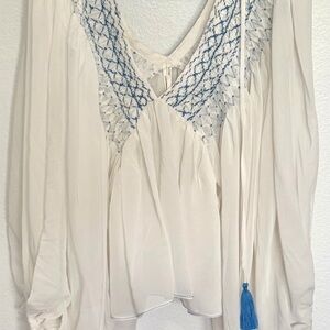 ANTHROPOLOGIE Blouse with Balloon Sleeves